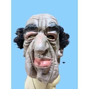 Vintage Halloween Horror Mask Gowie 1979 Hong Kong Large Nose Scar Curly Hair